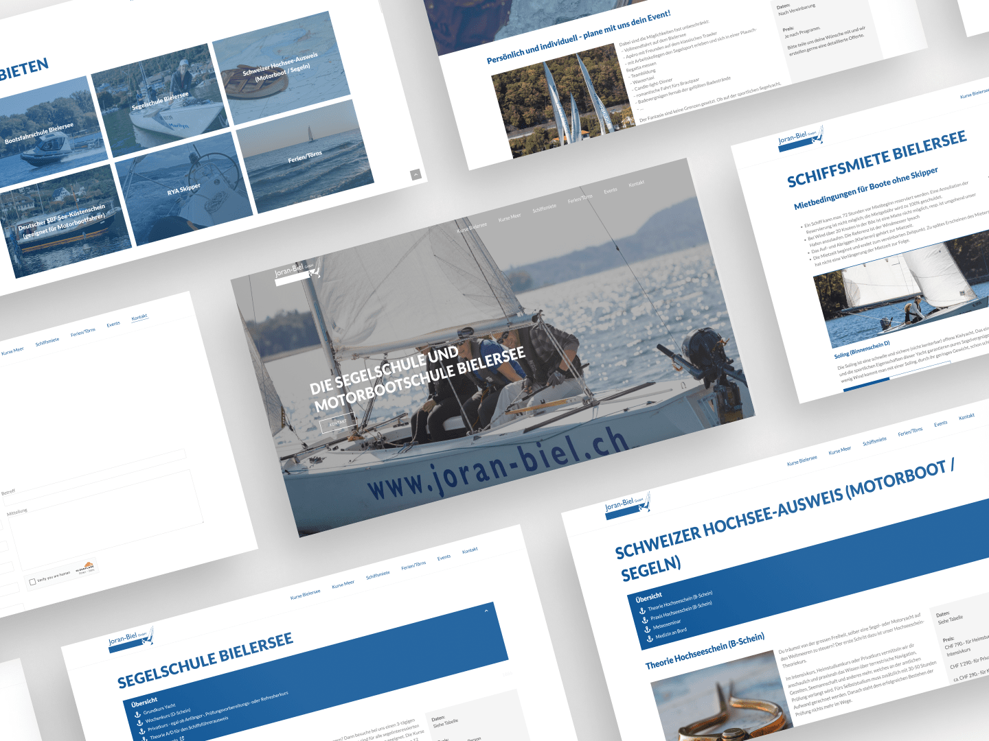 Bildcollage der neuen Joran-Biel-Website auf verschiedenen Geräten